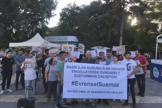 Kayseri emek ve demokrasi güçleri: Evrensel gazetesi susturulamaz