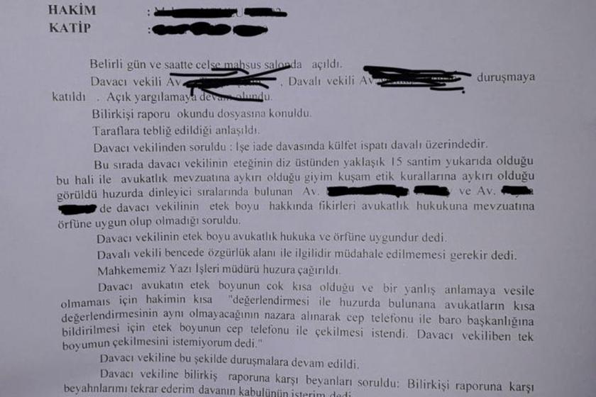 Avukatın etek boyunu "etiğe aykırı" bulan hakim görevden uzaklaştırıldı