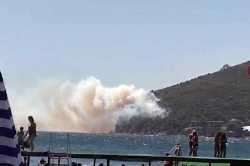 Burgazada'da ormanlık alanda yangın