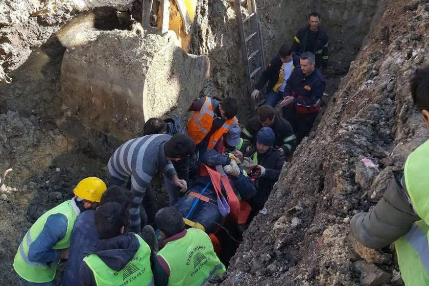 Lüleburgaz'da iş kazası: Göçük altında kalan 2 işçi kurtarıldı