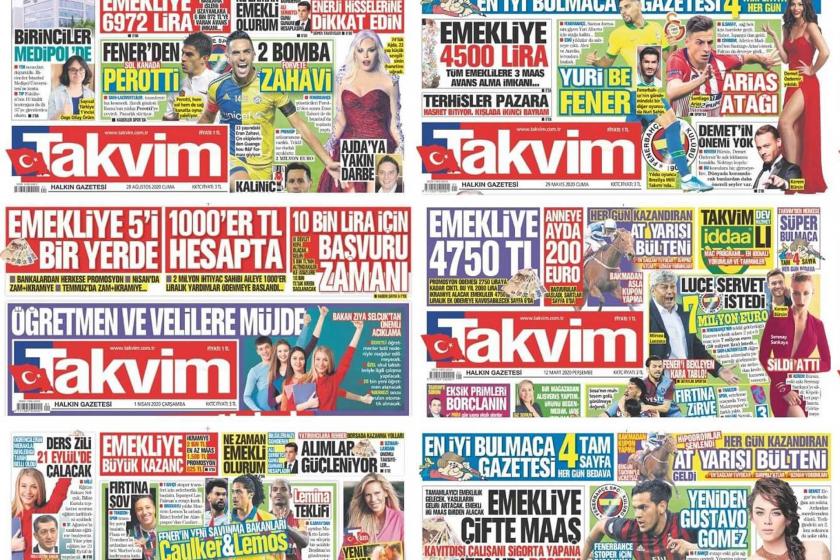 Takvim, 2020’de 302 gün ‘emekliye zam’ haberi yaptı