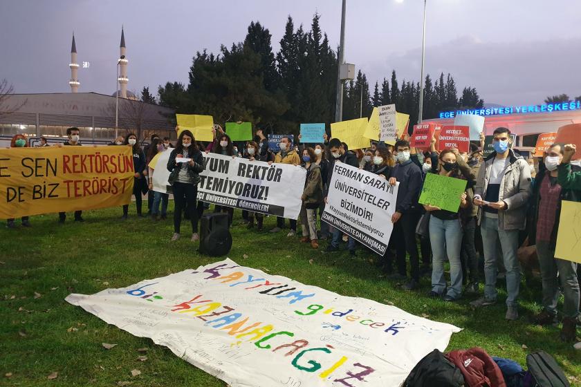 İzmir ve Denizli’de üniversite öğrencileri: Kayyum rektörler gidecek biz kalacağız