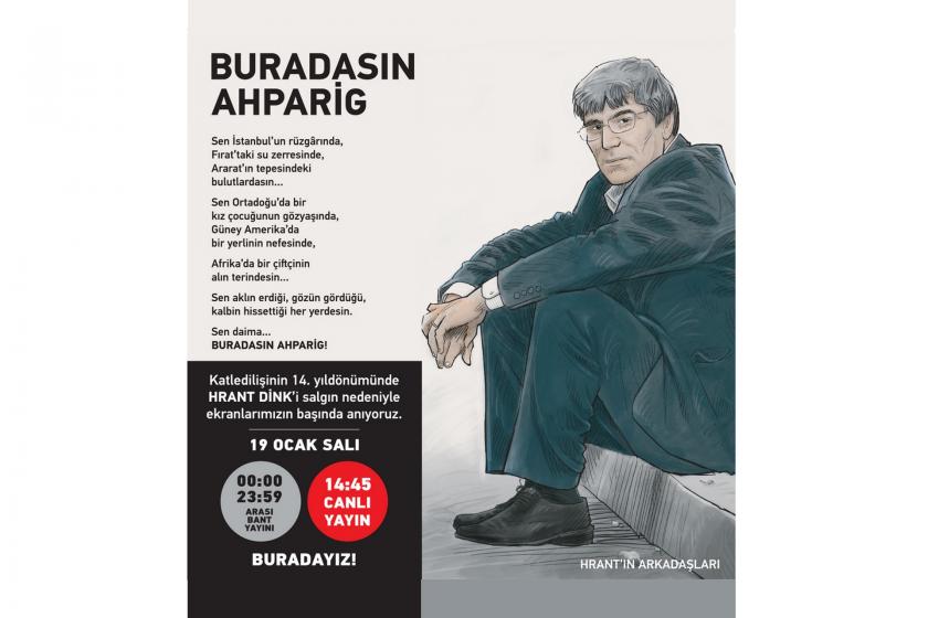 Hrant Dink bu sene online etkinliklerle anılacak