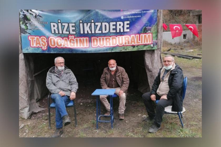 İkizdere halkı Cengiz İnşaat'ın taş ocağına karşı çadır nöbetine başladı