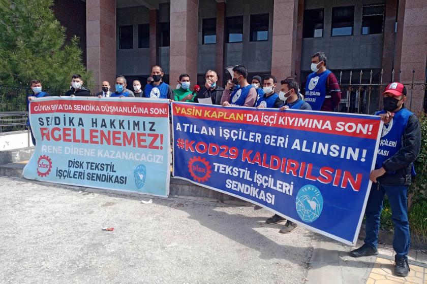 DİSK/Tekstil Sendikası, Antep’te Kod-29’a karşı imza kampanyası başlattı