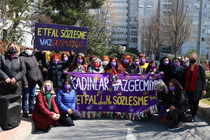 Şişli Etfal Dayanışması: İstanbul Sözleşmesi'nden de Etfal’den de vazgeçmiyoruz