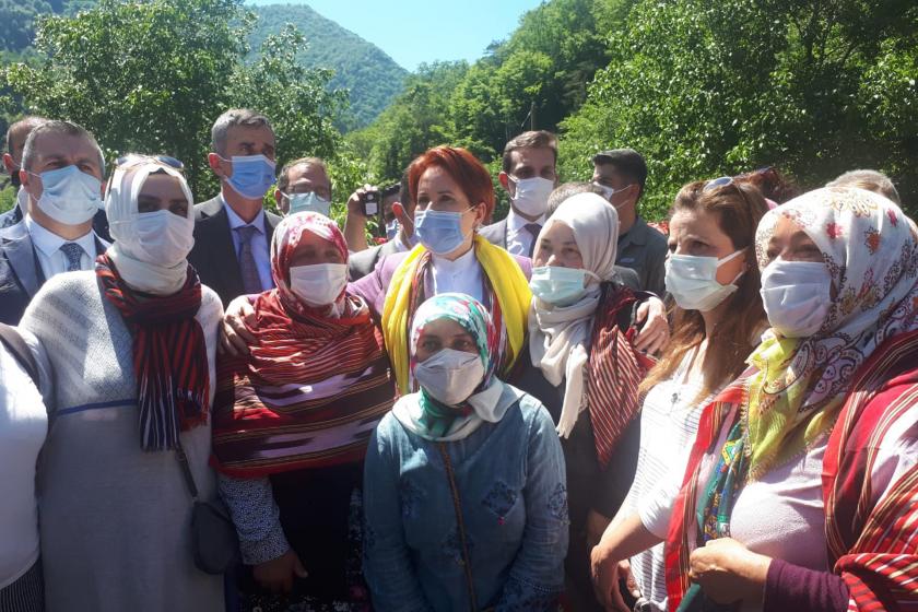 Meral Akşener İkizdere köylülerini ziyaret etti, İYİ Parti heyeti alana alınmadı