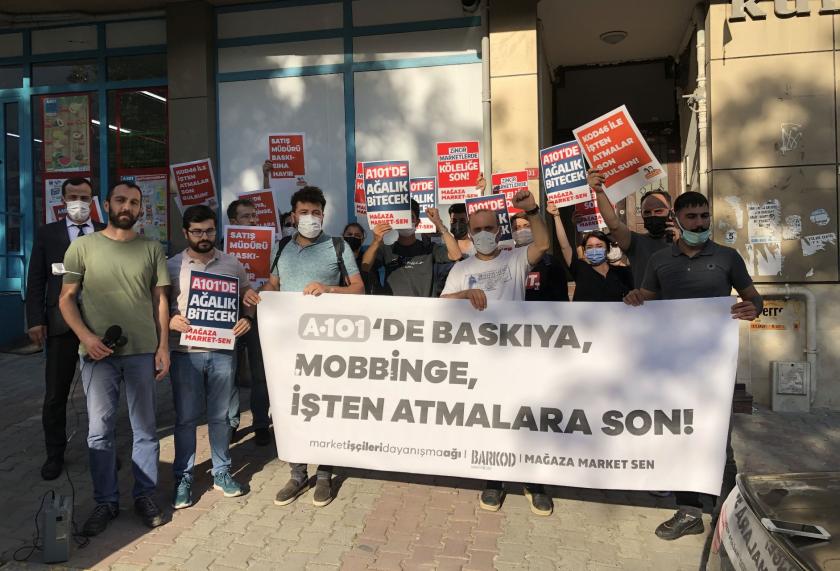 Kod46 ile işten atılan A101 işçisi için Esenyurt’ta eylem: İşten atmalara son