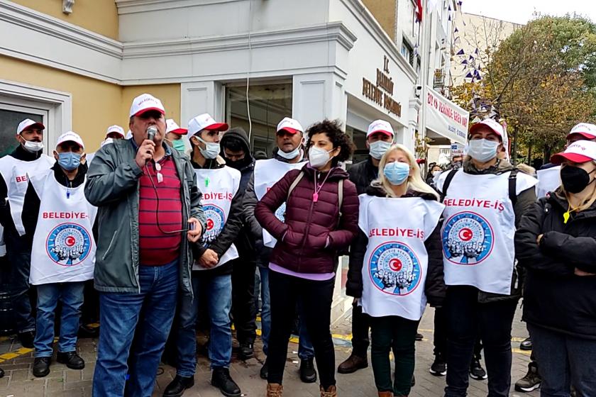 Bakırköy Belediyesi işçileri, sıfır zam dayatmasına karşı greve çıktı