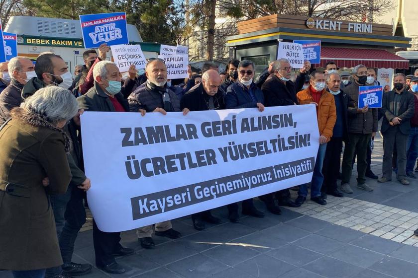 Kayseri Geçinemiyoruz İnisiyatifi: Zamlar geri alınsın, ücretler yükseltilsin