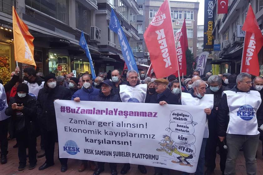 KESK Samsun'da eylem yaptı: Zamlar geri alınsın