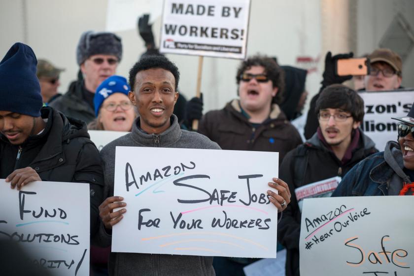 New York'taki Amazon işçileri ilk defa sendikalaşma oylamasında çoğunluğu sağladı