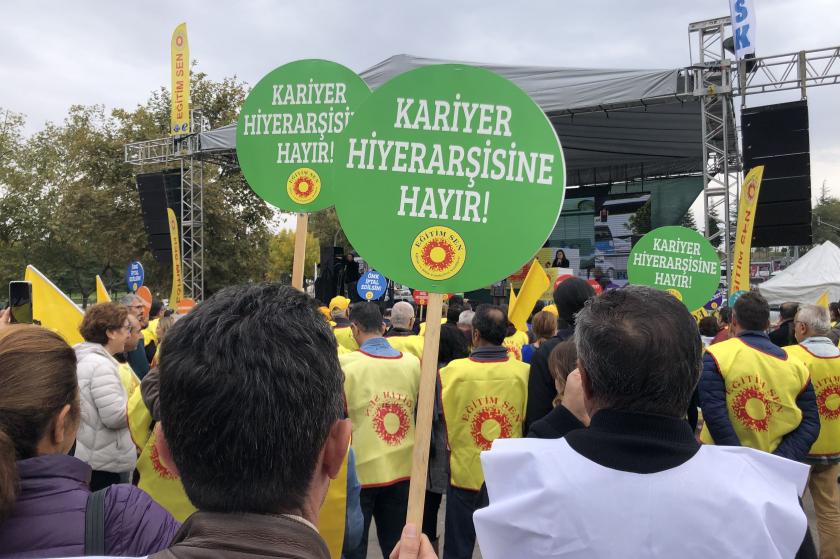 Öğretmenler, çarşamba günü ilk teneffüste ÖMK'ya karşı yapacakları iş bırakma eylemini anlatacak