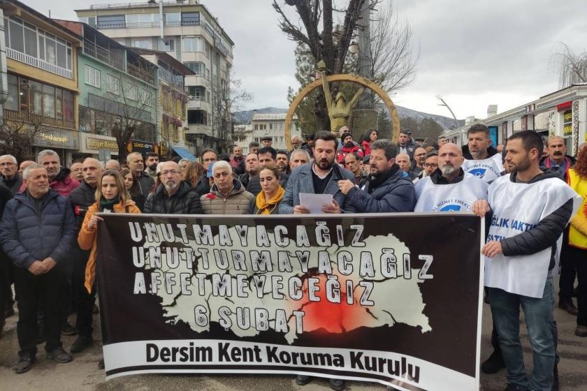 Depremde hayatını kaybedenler Dersim'de anıldı