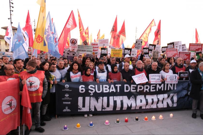 Beşiktaş’ta yüzlerce yurttaş 6 Şubat'ta hayatını kaybedenleri andı: Affetmek yok