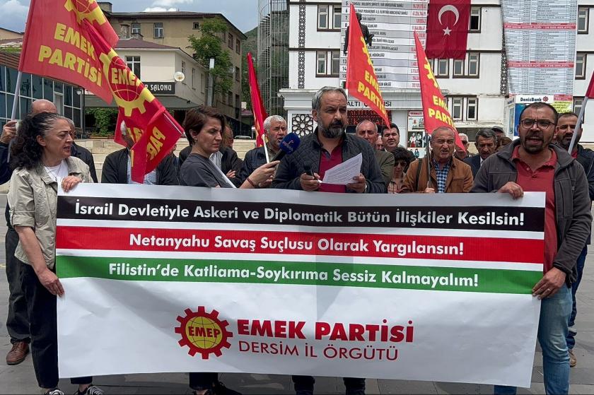 EMEP Dersim İl Örgütü'nden Nakba açıklaması: İsrail’le askeri, diplomatik bütün ilişkiler kesilsin