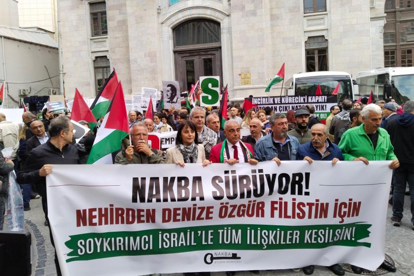 İstanbul’da binlerce kişi Nakba’nın 76’ncı yıl dönümünde, soykırıma karşı yürüdü