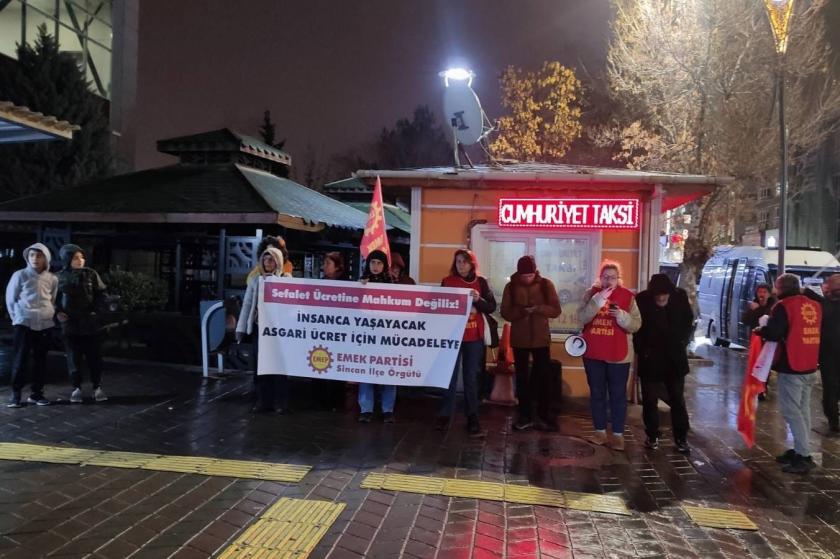 Emek Partisi Sincan İlçe Örgütü: Sefalet ücretine mahkum değiliz