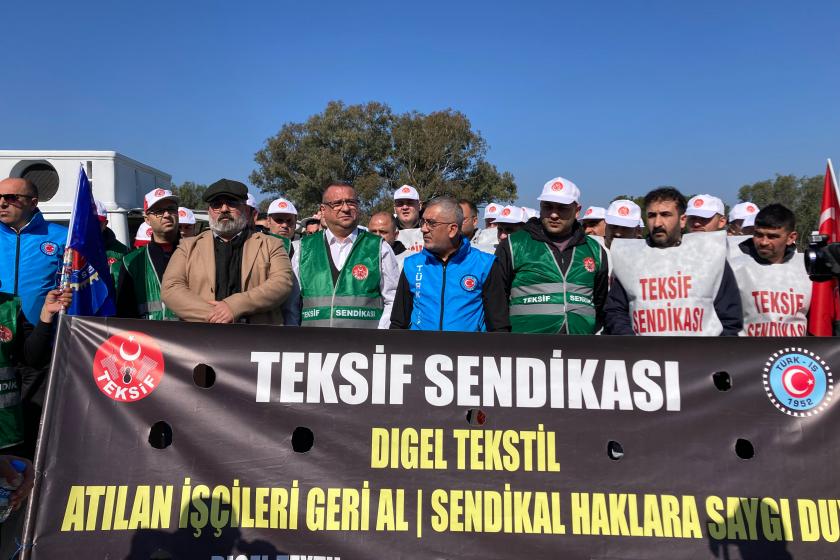 Digel işçileri Alman Konsolosluğu önünden seslendi: Sendika hakkımız engellenemez