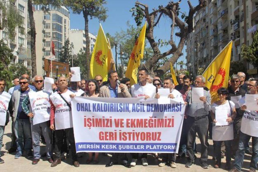 KESK Mersin: İhraç edilenler iade edilsin