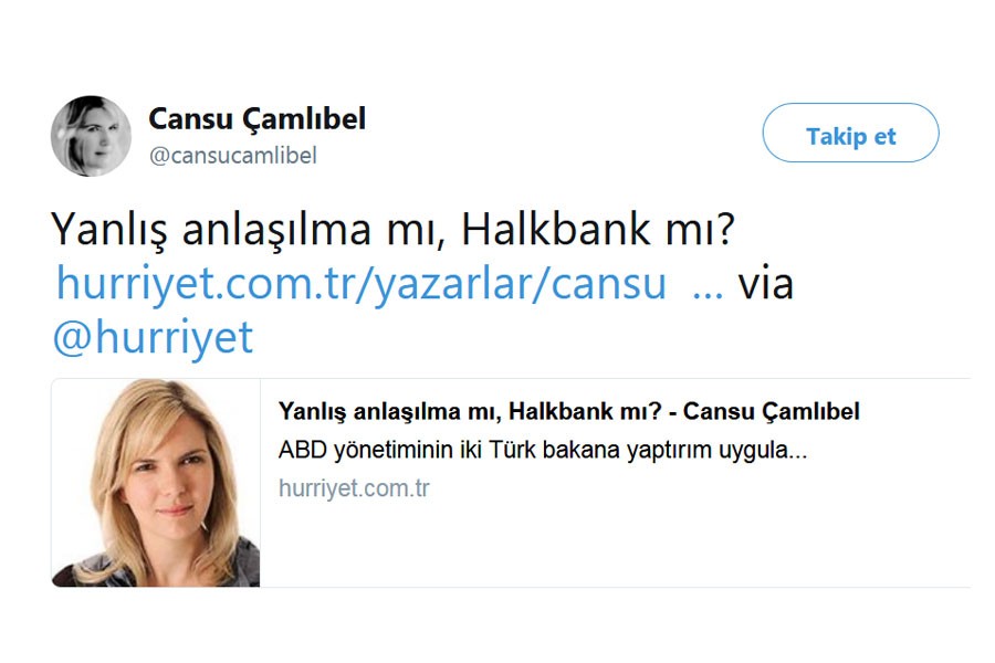 Hürriyet’ten Washington temsilcisi Çamlıbel'e sansür