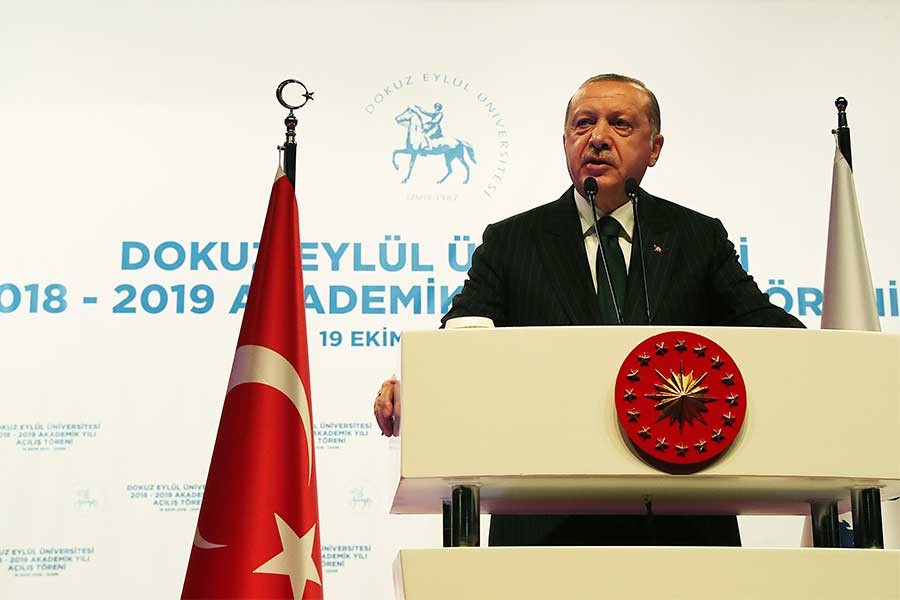 Erdoğan, Dokuz Eylül Üniversitesindeki açılış töreninde konuştu