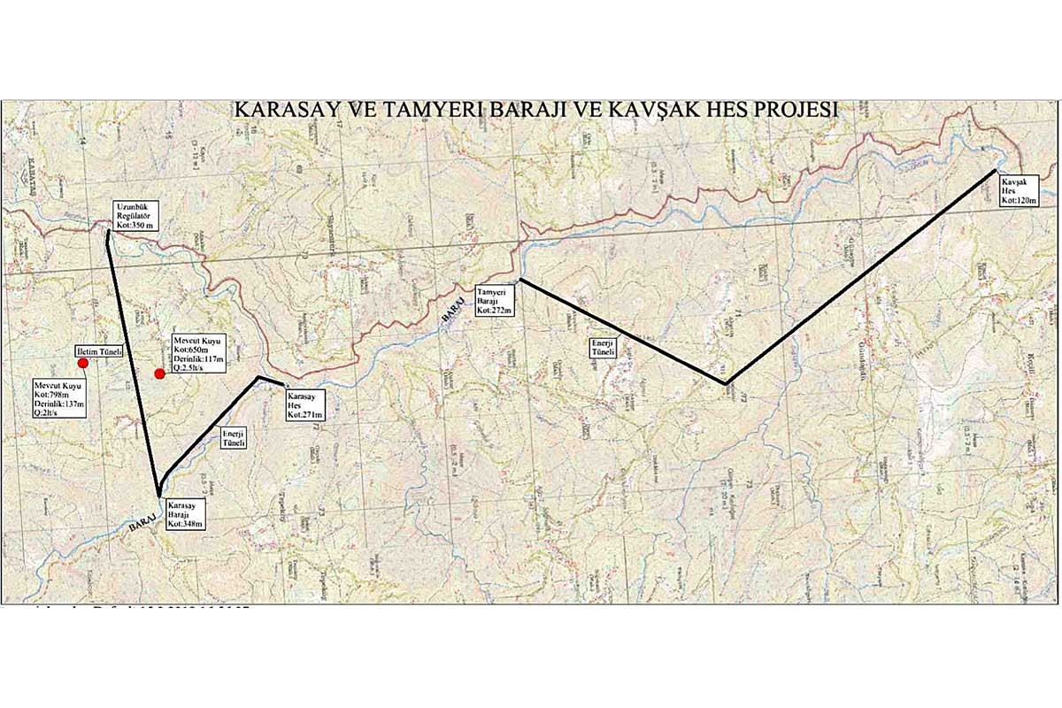 Hepsi bir projede: 6 ilçe, 3 dere, 2 baraj, 1 regülatör, 3 HES