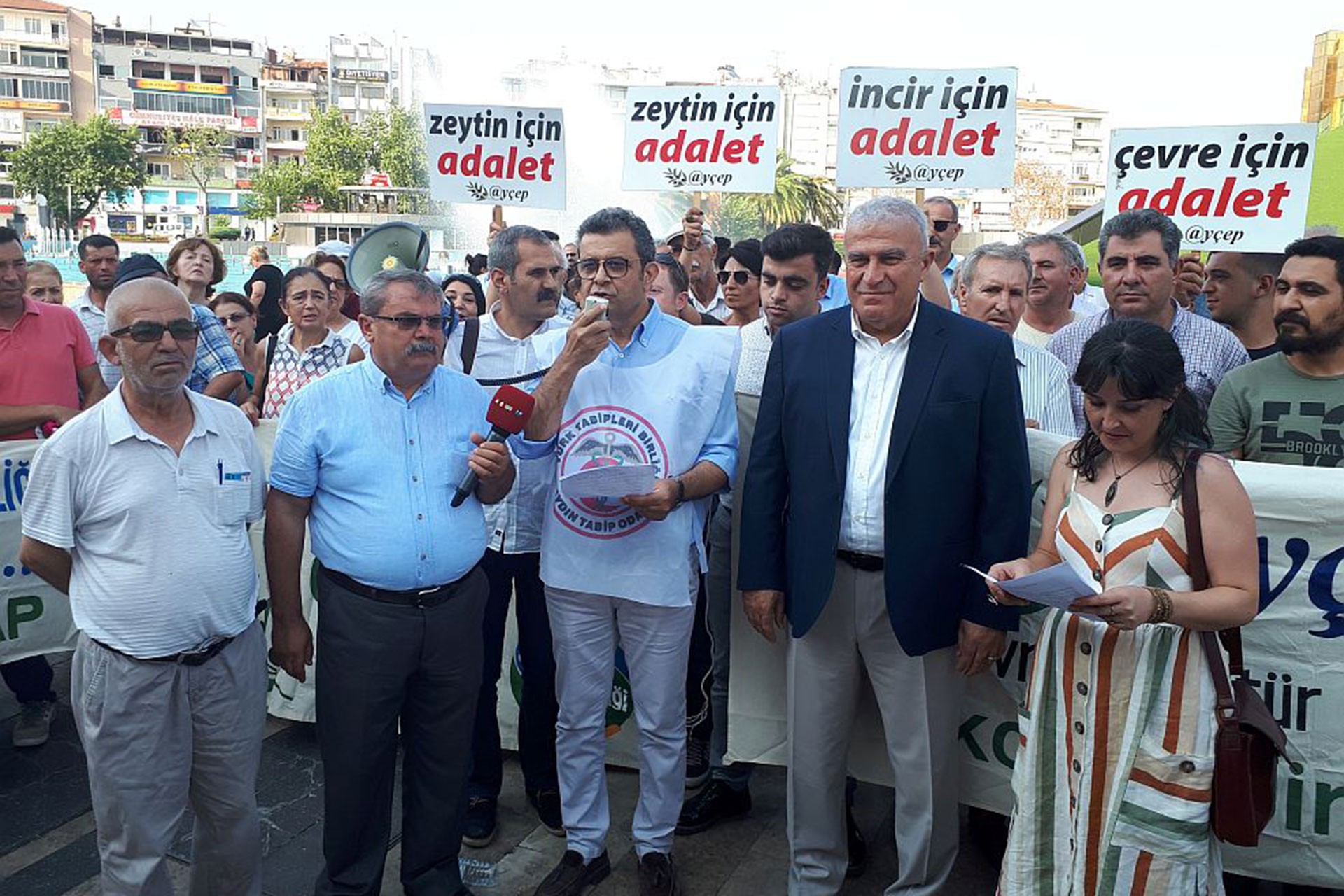 JES karşıtı halk toplantısına soruşturmaya Aydın'da kitlesel protesto