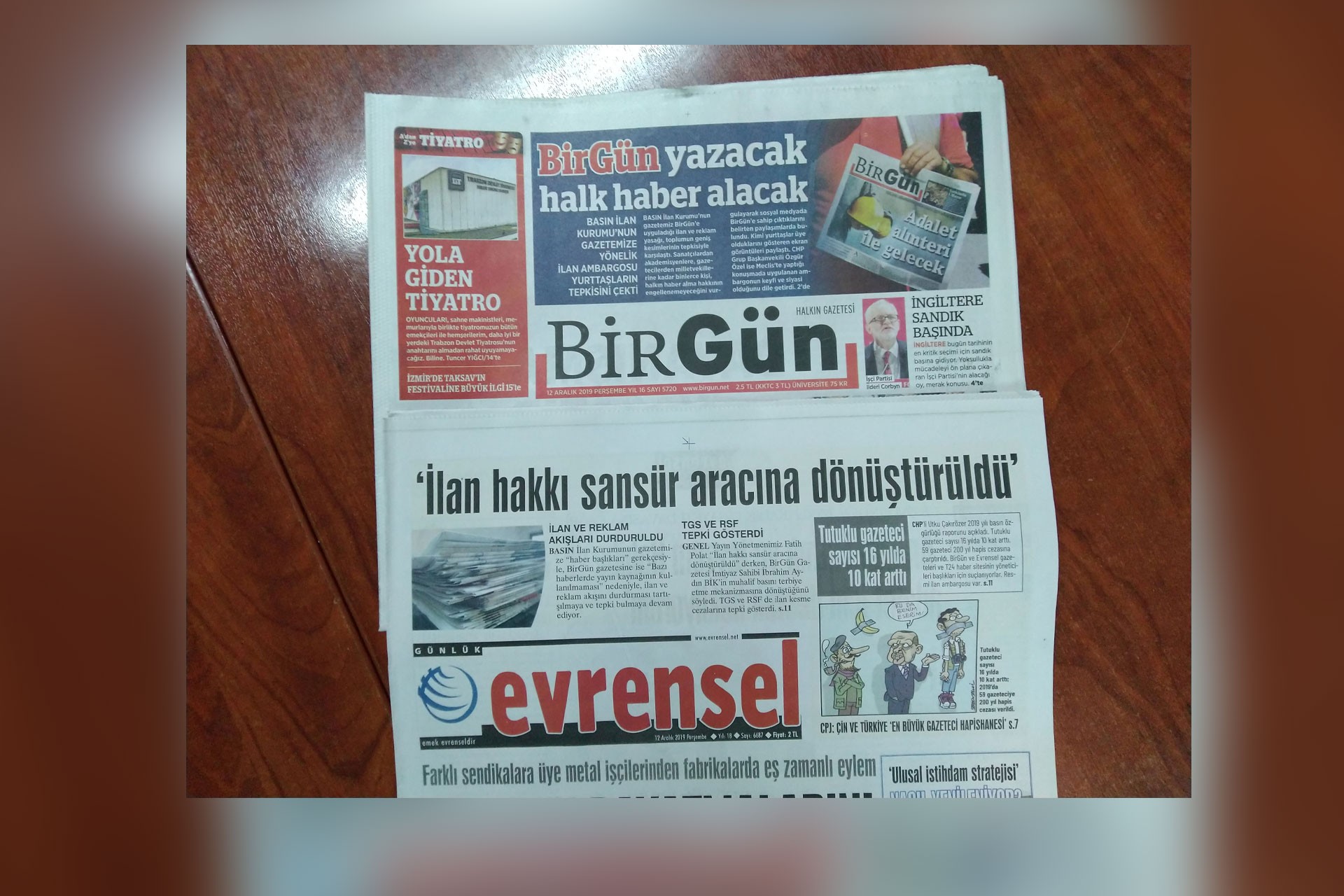 Meslek örgütlerinden BİK'e BirGün ve Evrensel tepkisi: Cezaları kaldırın