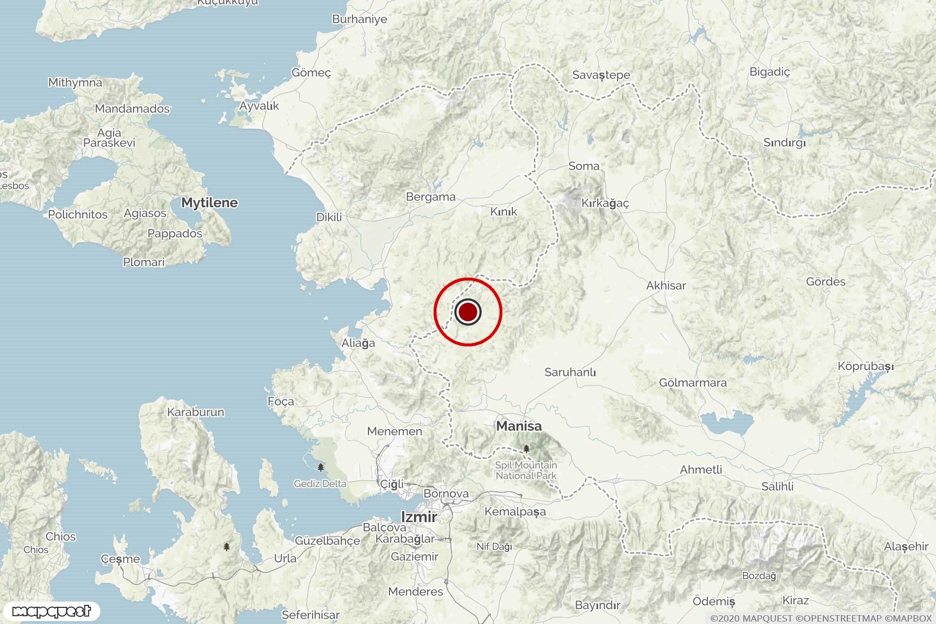 Manisa'da 4.1 şiddetinde deprem