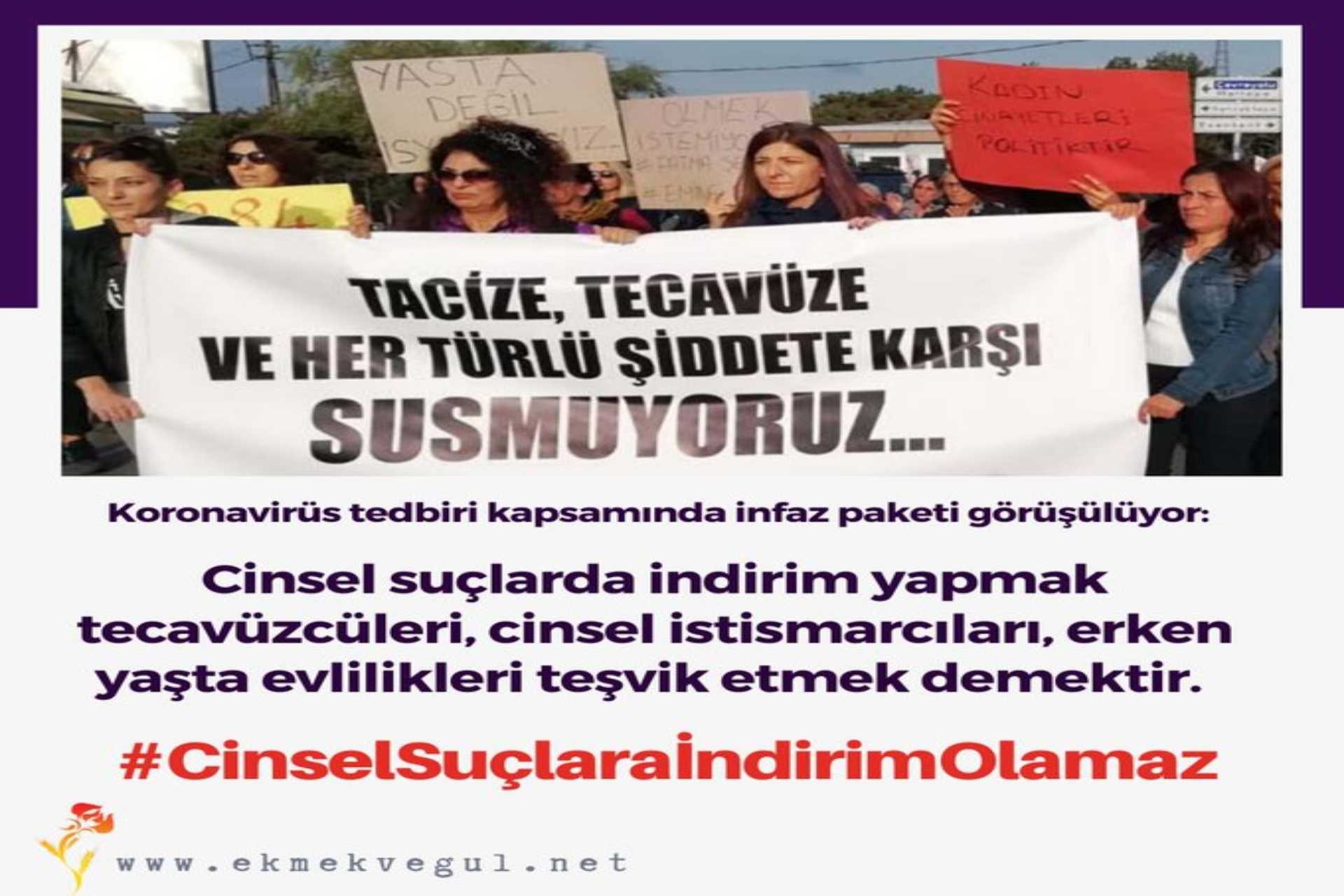 Hükümetin cinsel suçlarda indirim yapma hazırlığına kadınlardan tepki