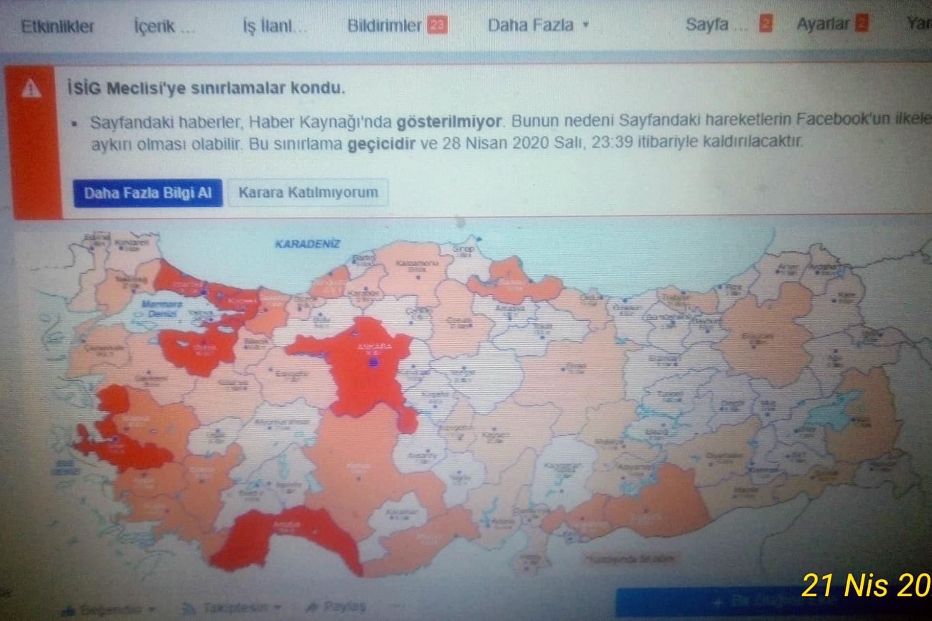 Şirketlerin başvurusu üzerine İSİG’in Facebook sayfasına kısıtlama getirildi