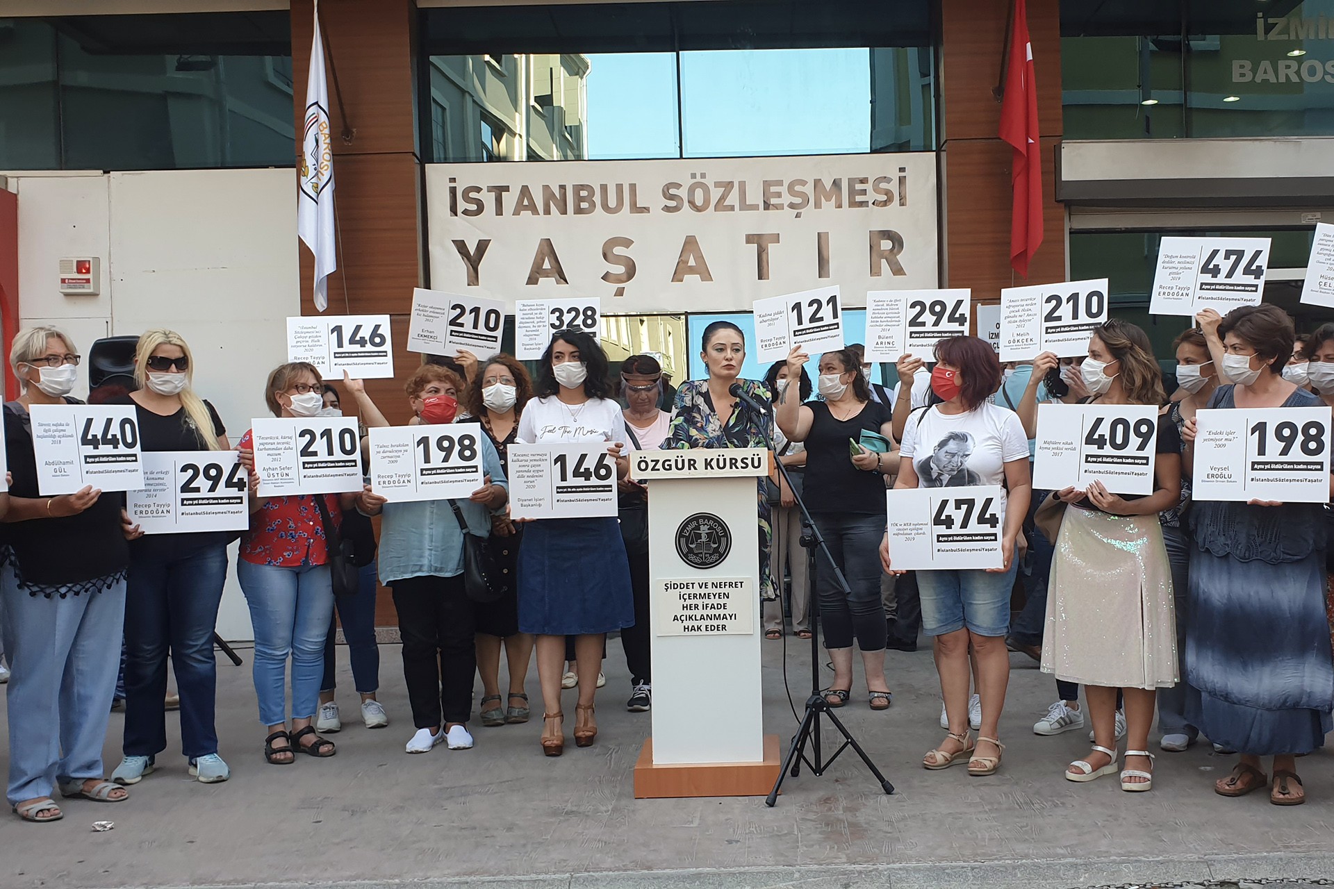 İzmir Barosu Kadın Komisyonu açıklama düzenliyor