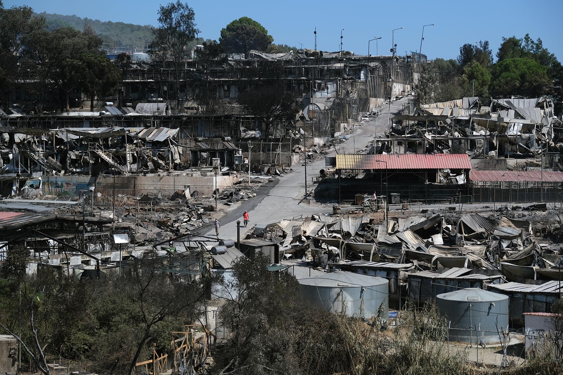 Yunanistan'daki Moria mülteci kampında iki günde üçüncü yangın çıktı