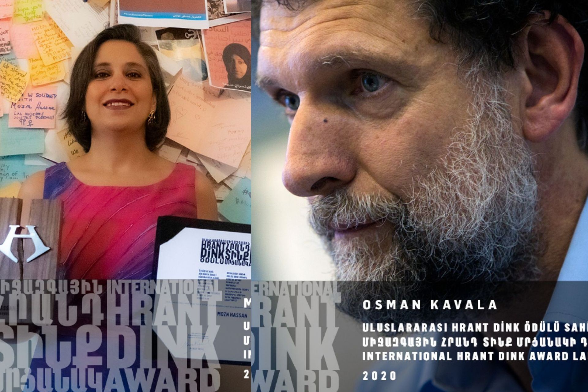 Hrant Dink Ödülleri, Osman Kavala ve kadın hakları aktivisti Mozn Hassan’a verildi