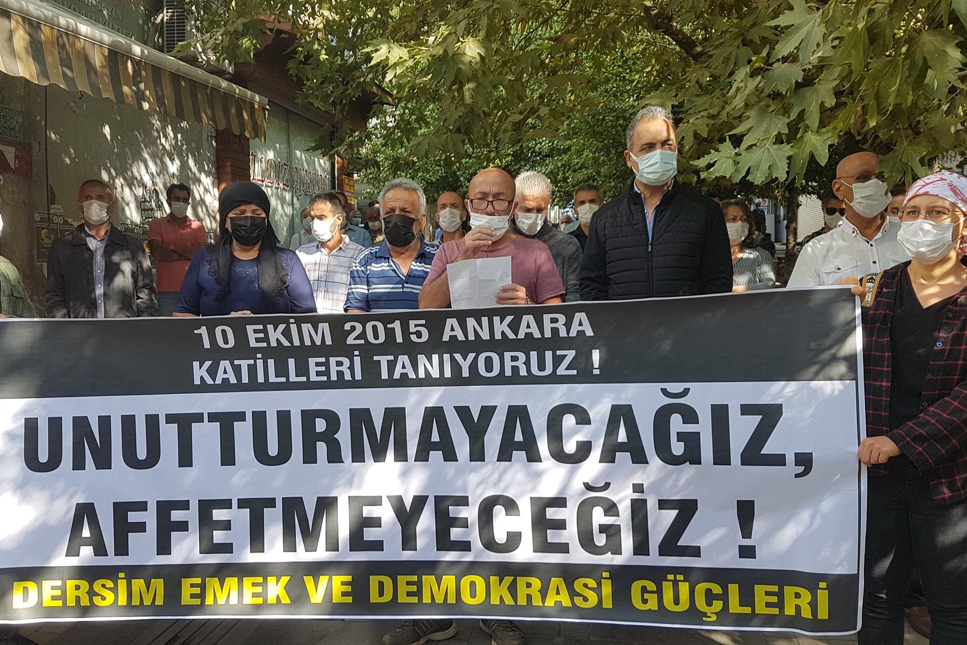 Dersim emek ve demokrasi güçleri Ankara Katliamında yaşamını yitirenleri andı