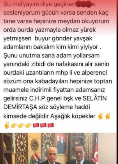 Hakim Ekelik'e ait olduğu belirtilen paylaşım.