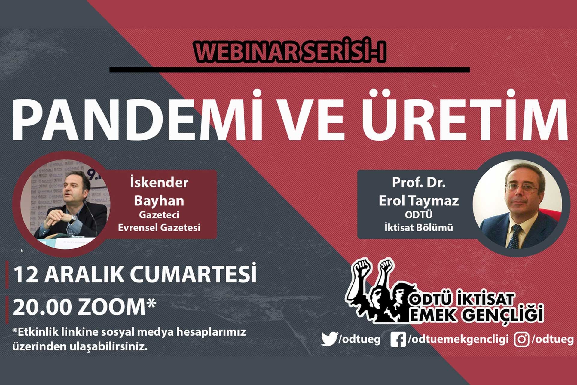 ODTÜ’de 12 Aralık’ta "Pandemi ve Üretim" paneli yapılacak