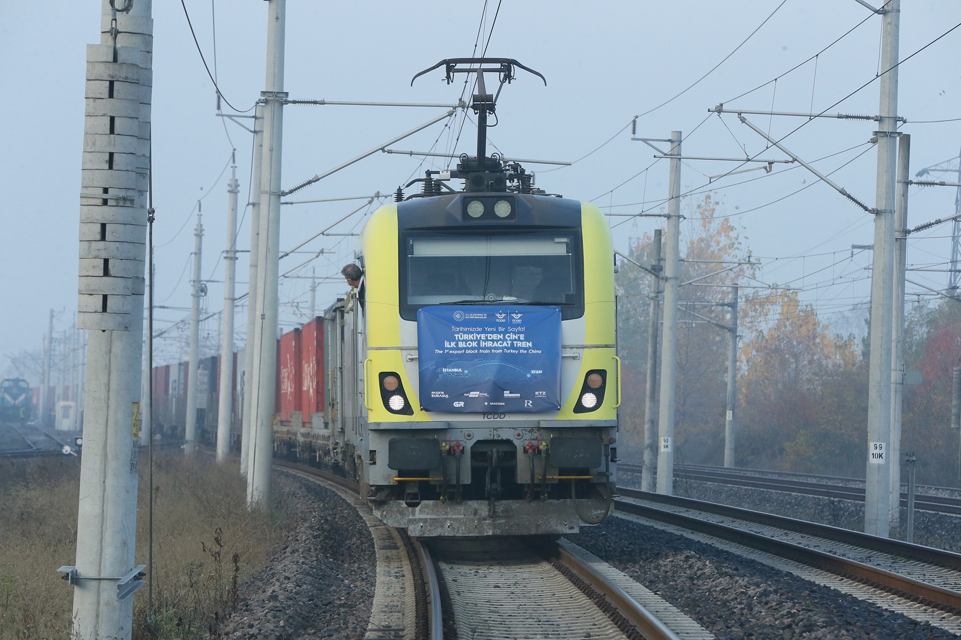 Çin'e gittiği belirtilen tren Kocaeli Köseköy'de iken.