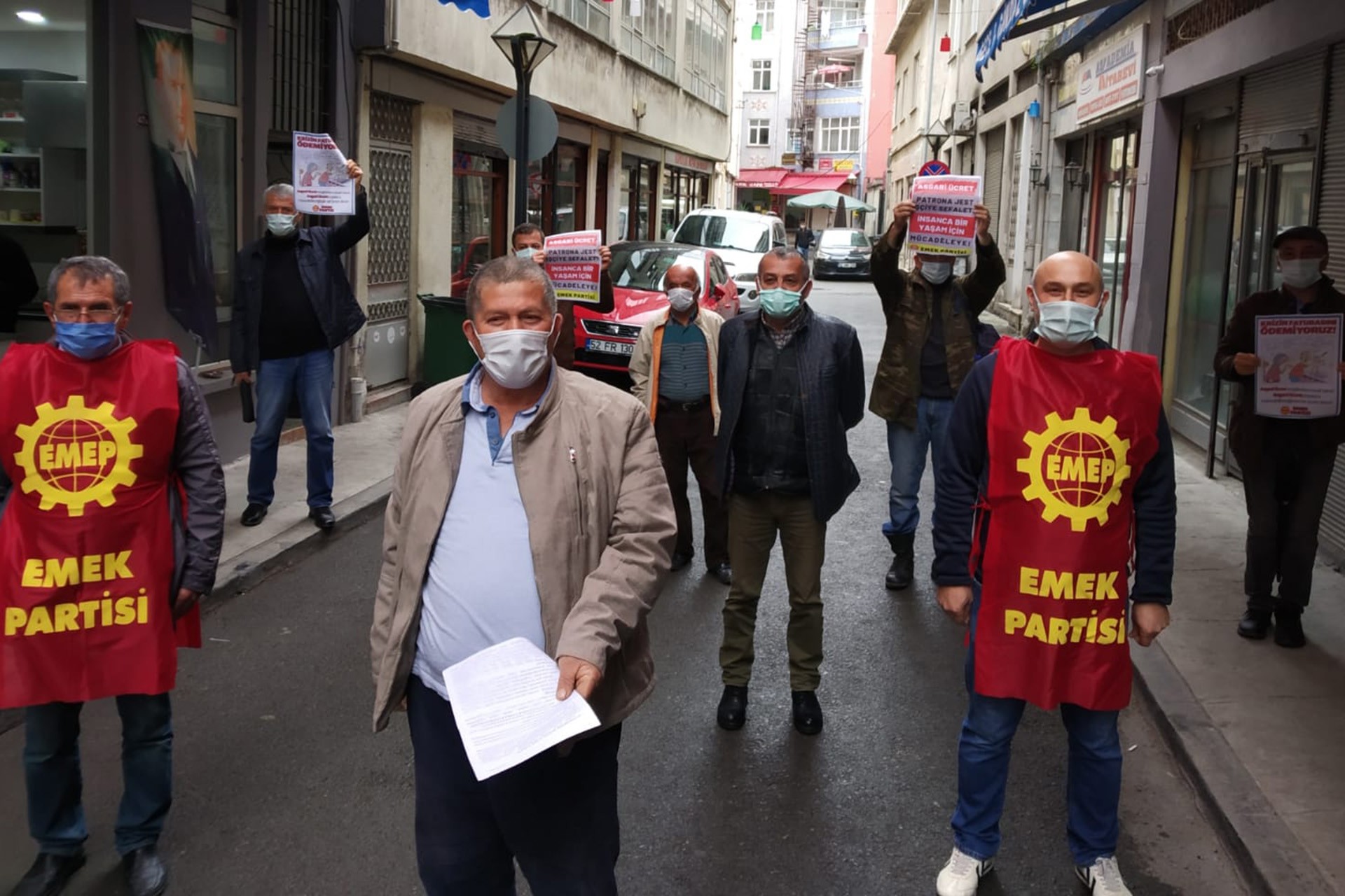 Emep Ordu Örgütü üyeleri asgari ücret eylemi yaptı 