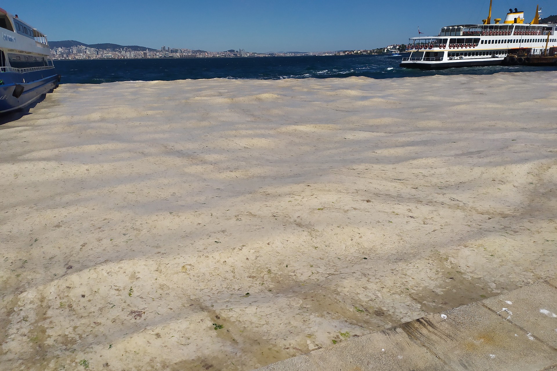 Marmara Denizi'nden müsilaj görüntüsü..