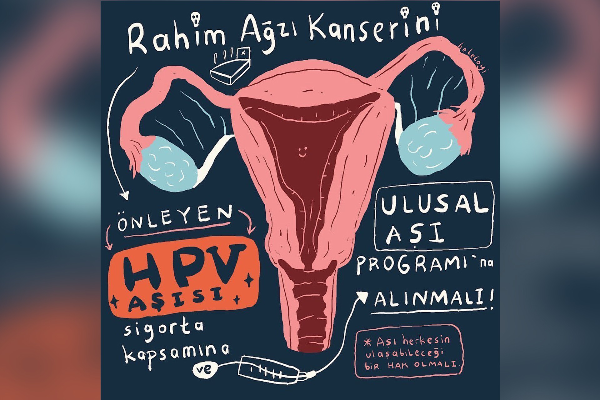 HPV aşısıyla ilgili illüstrasyon