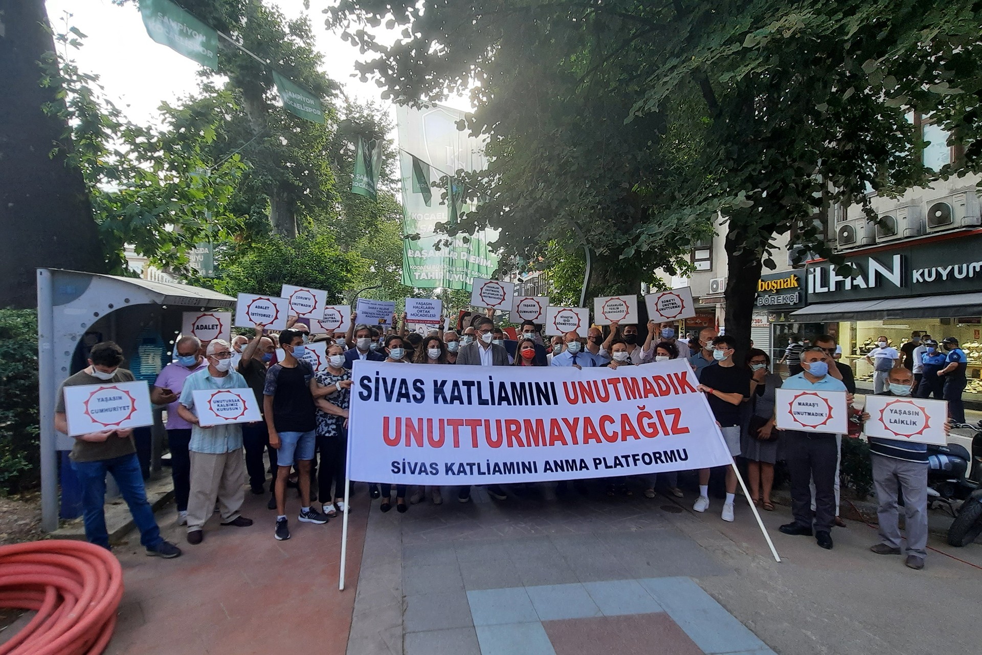 Kocaeli'de Sivas eylemi