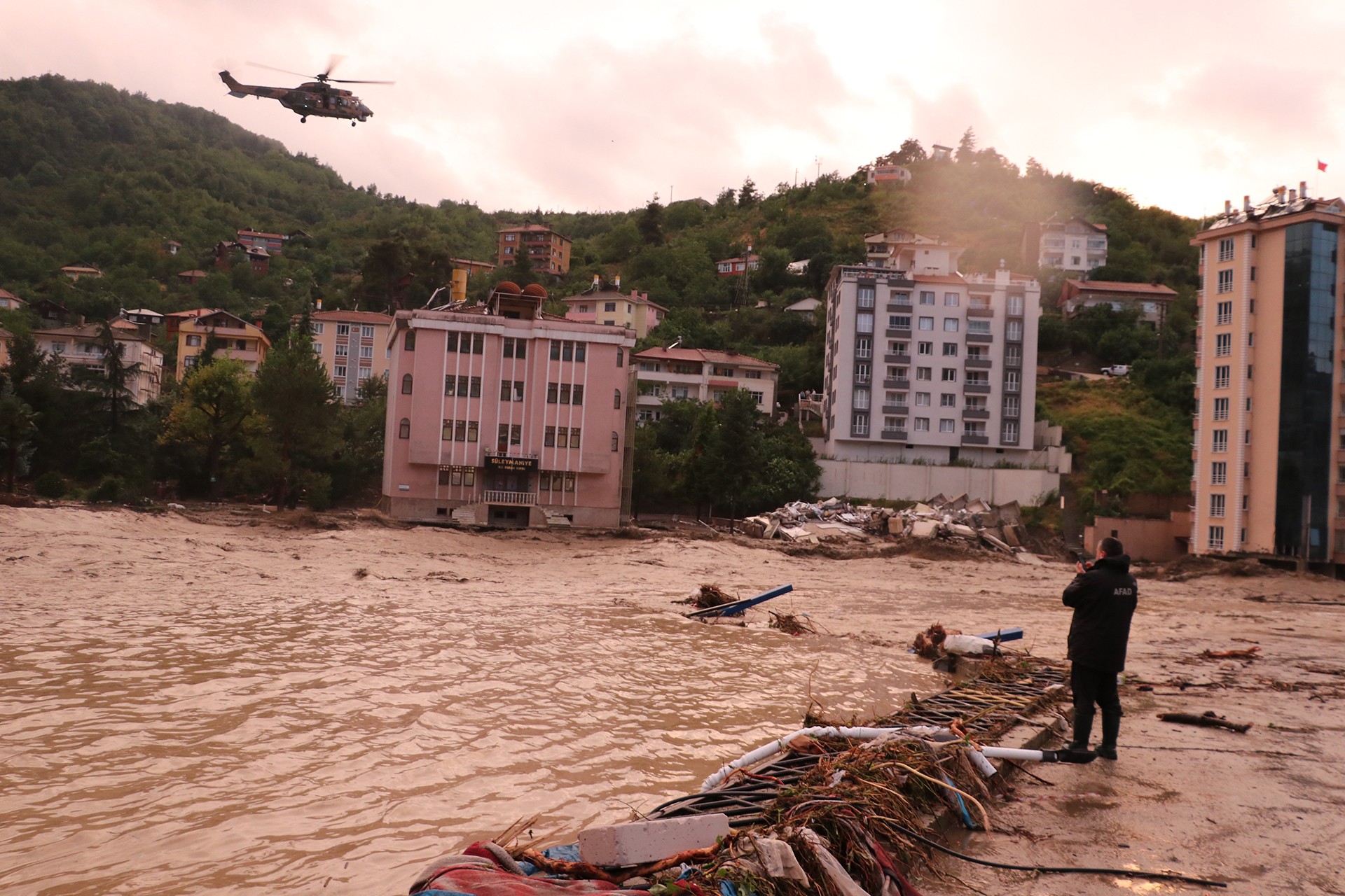 Kastamonu'da meydana gelen selden bir fotoğraf.