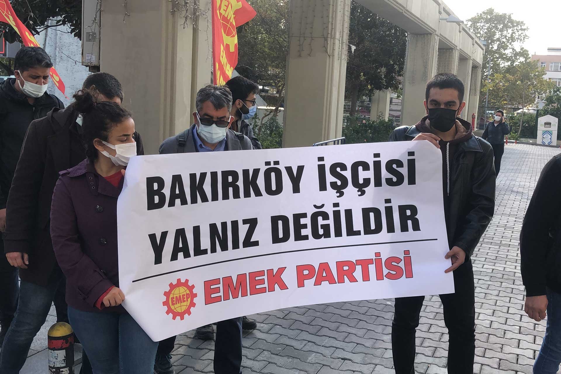 EMEP'ten Bakırköy Belediyesi işçilerine ziyaret: İşçi talepleri doğrultusunda TİS imzalansın