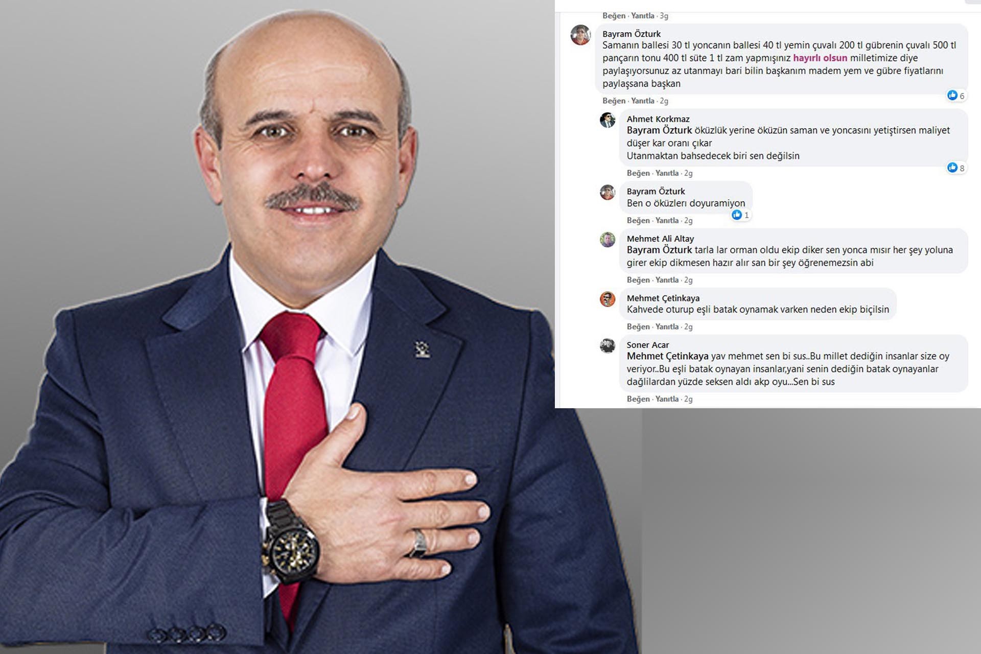 AKP’li Büyükorhan Belediye Başkanı üreticiye “öküz” diyerek hakaret etti