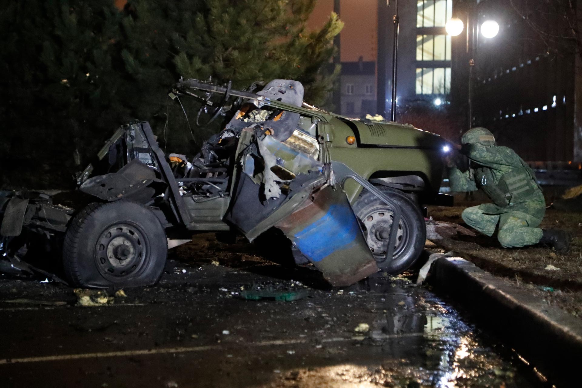 Donetsk’in merkezinde şiddetli patlama