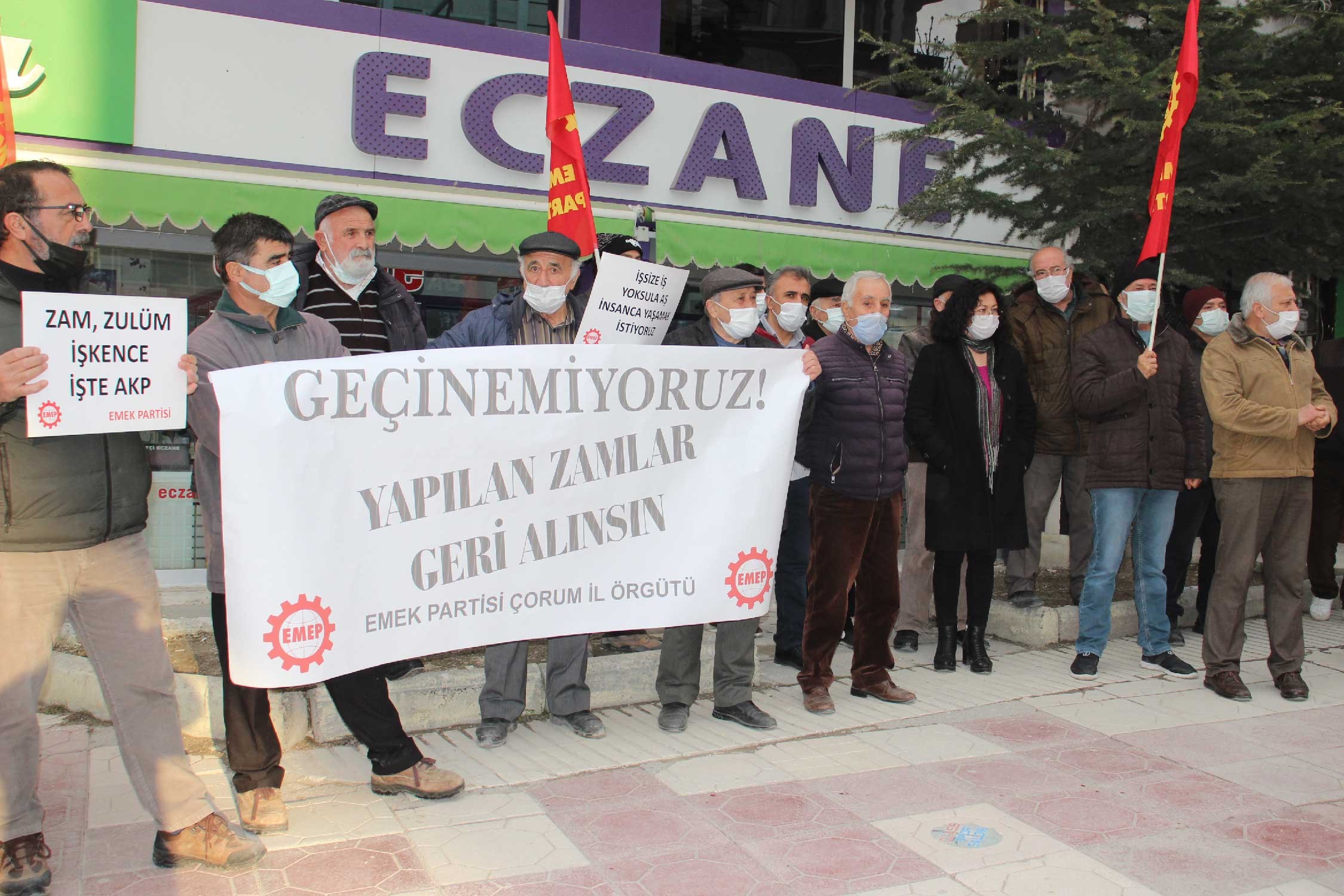 Çorum ve Bartın'da eylem: Zamlar geri alınsın, faturayı krizi yaratanlar ödesin