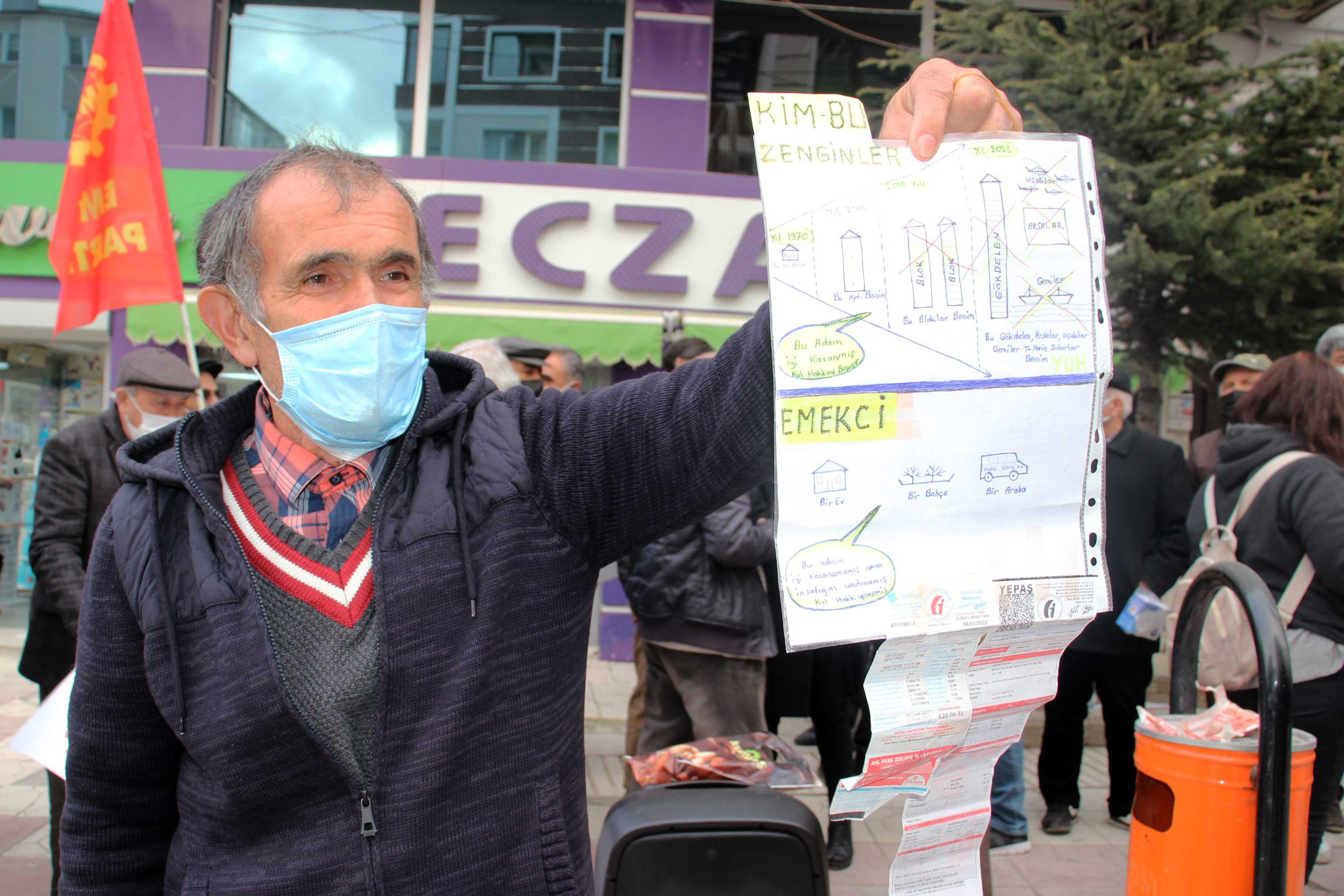 Çorum'da EMEP'den 'Geçinemiyoruz' eylemi