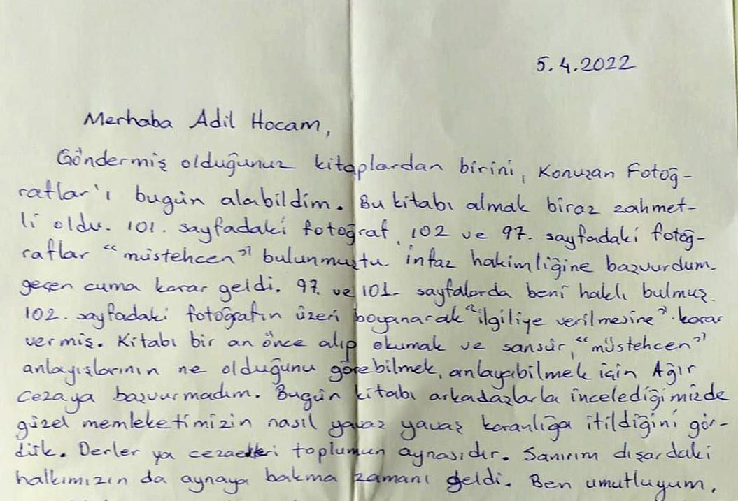 Necip Baysal'ın Adil Okay'a mektubu